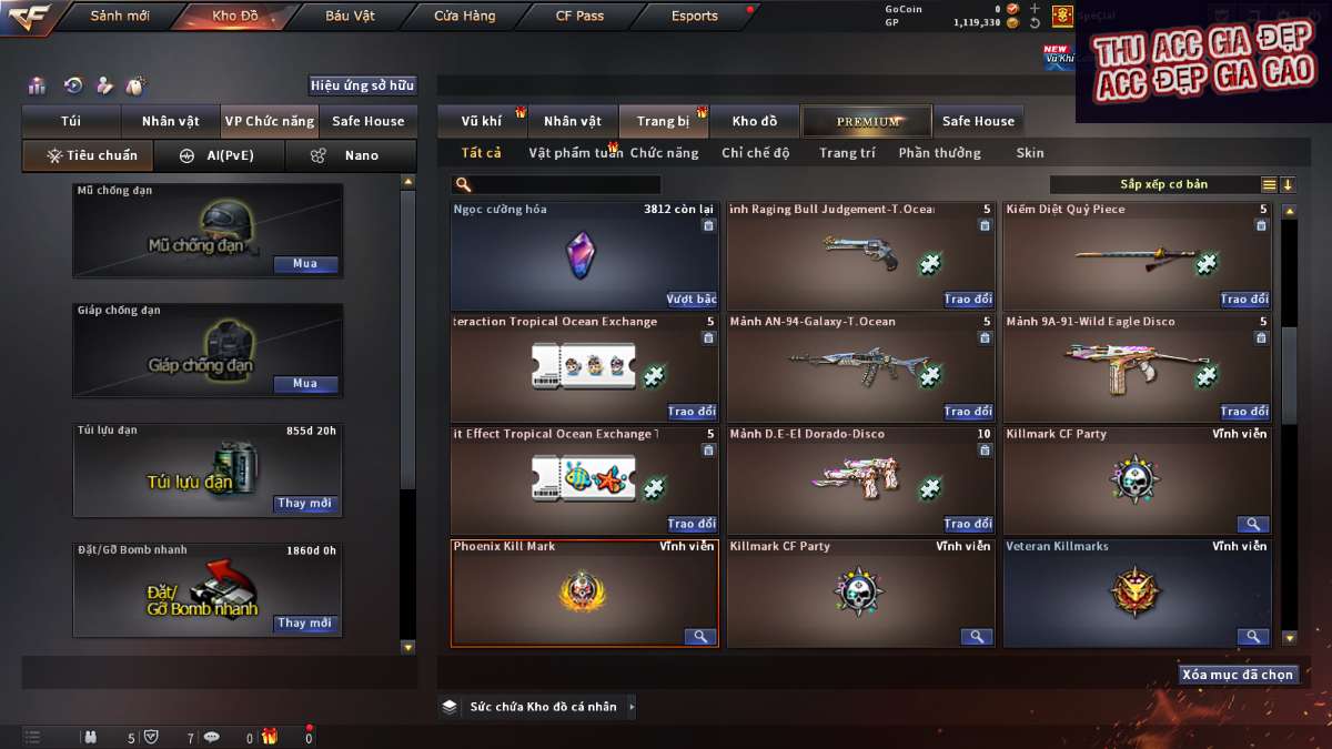 shop acc cf uy tin gia re